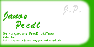 janos predl business card